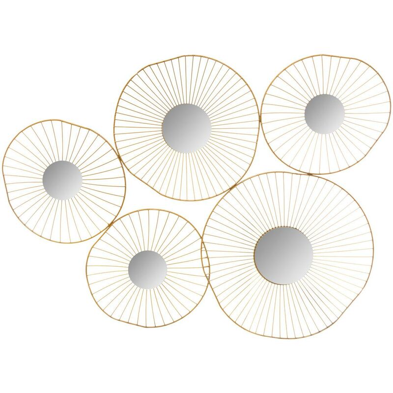 foto del prodotto atmosphera decorazione da parete 5 specchi dorati 78x58cm cr ateur d int rieur