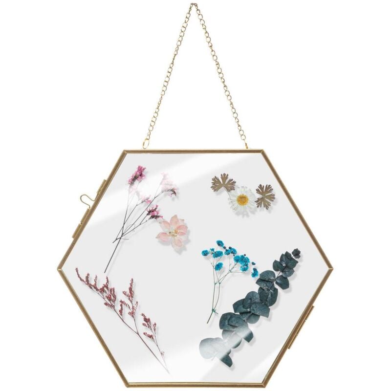 foto del prodotto atmosphera decorazione da parete clea in vetro e metallo 21x25cm oro cr ateur d int rieur