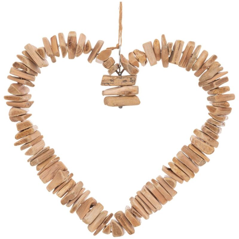 foto del prodotto atmosphera decorazione da parete con cuore in metallo e faggio h35cm cr ateur d int rieur
