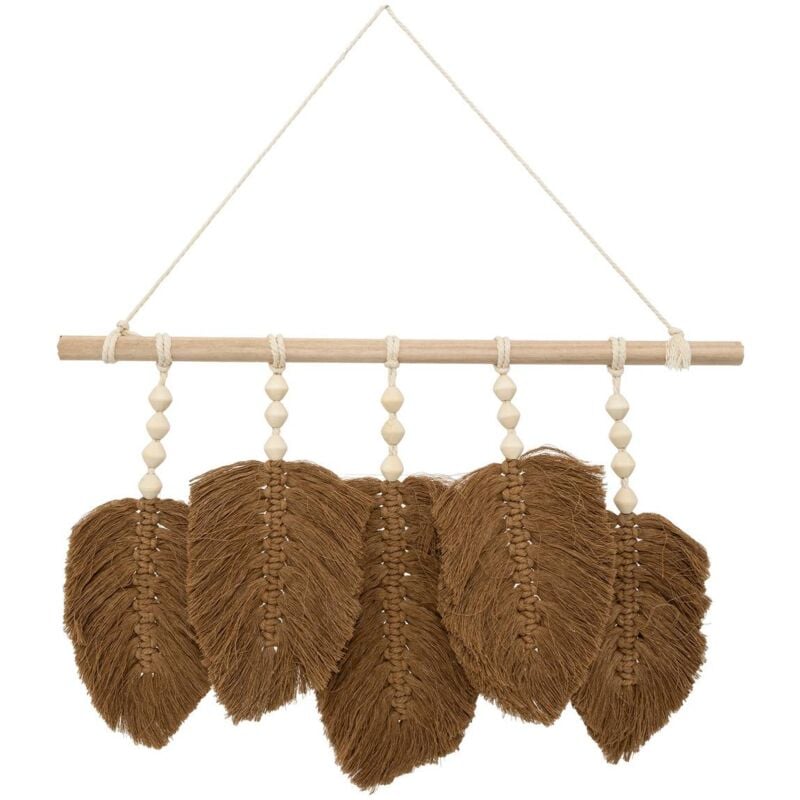 foto del prodotto atmosphera decorazione murale foglie odina legno tessuto l58cm cr ateur d int rieur