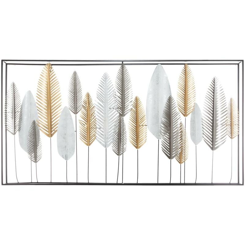 foto del prodotto atmosphera foglie appeso a parete in metallo 134x68cm cr ateur d int rieur