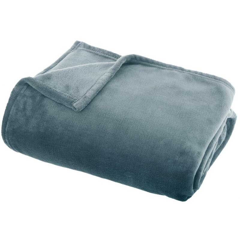 foto del prodotto atmosphera gettoni ollis in flanella blu tempesta 125x150cm cr ateur d int rieur