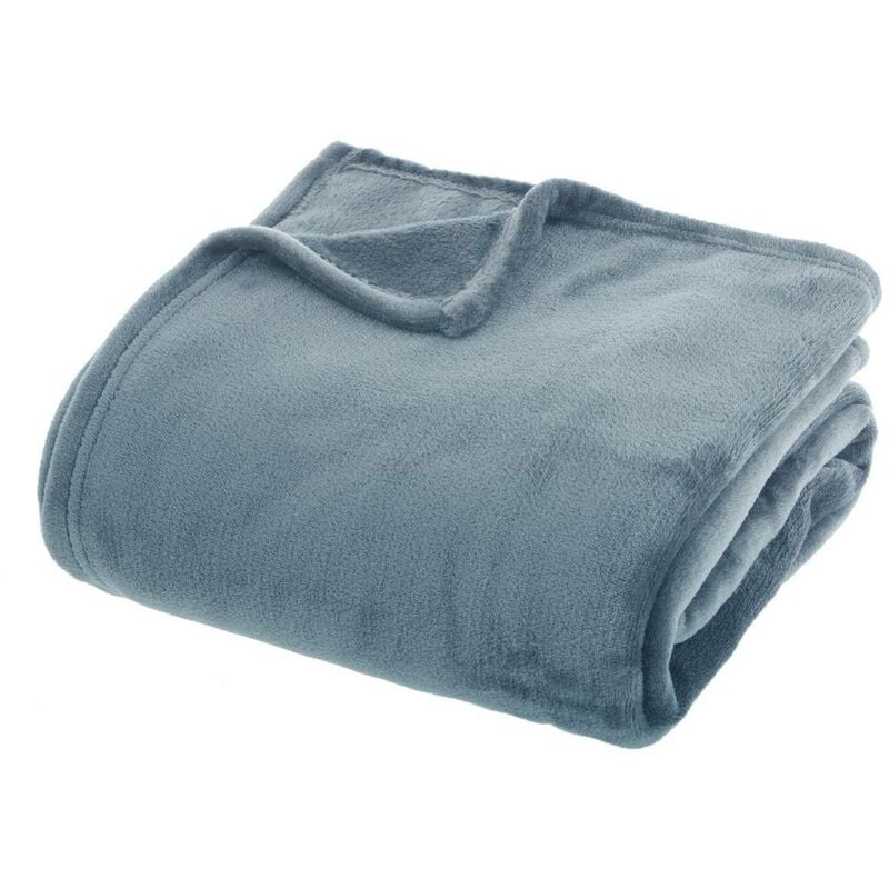 foto del prodotto atmosphera gettoni ollis in flanella blu tempesta 180x230cm cr ateur d int rieur