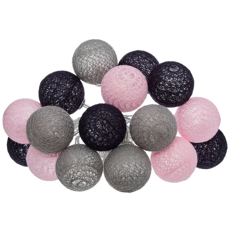 foto del prodotto atmosphera ghirlanda a led 16 palline pinky d3,5cm cr ateur d int rieur