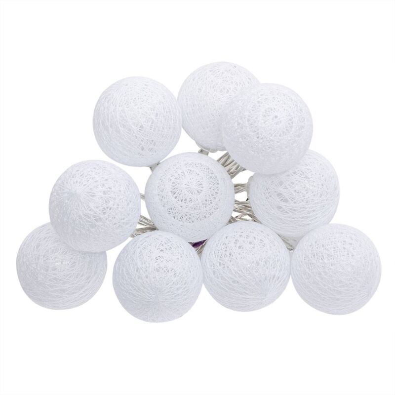 foto del prodotto atmosphera ghirlanda led 10 palline bianche a batteria l165cm cr ateur d int rieur