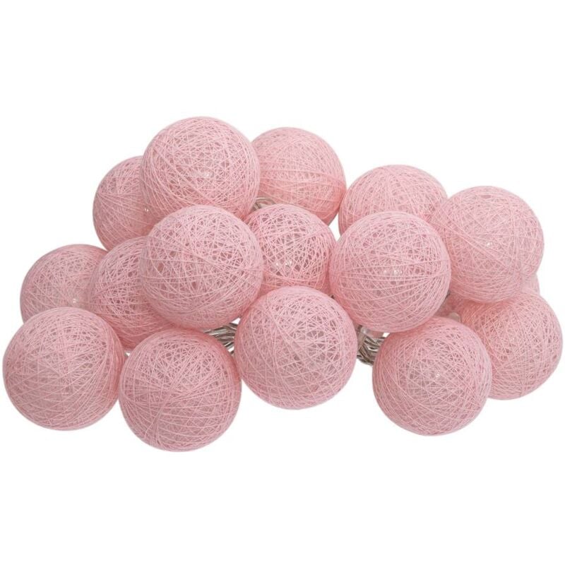 foto del prodotto atmosphera ghirlanda luminosa a 16 sfere led rosa l255cm cr ateur d int rieur