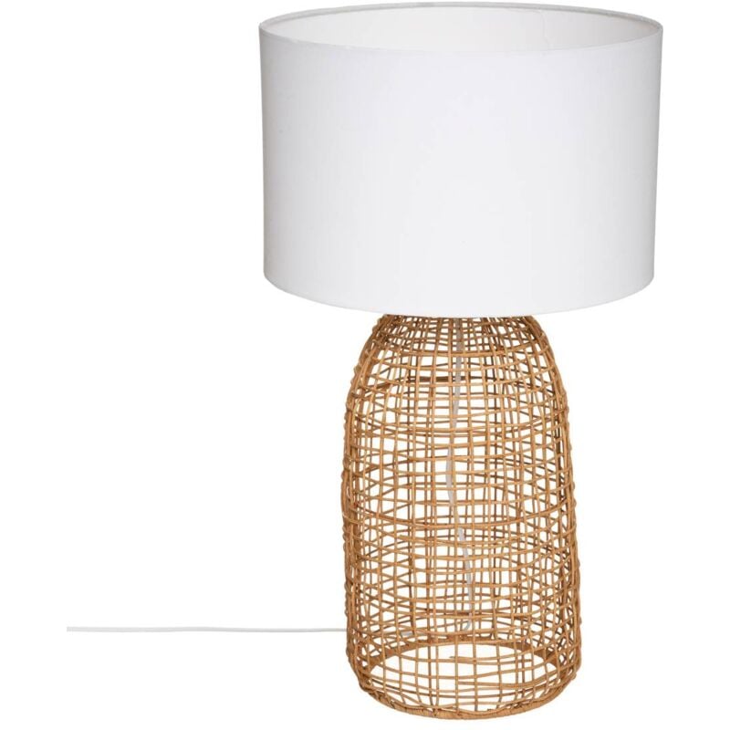 foto del prodotto atmosphera lampada a cilindro karla in rattan h56cm cr ateur d int rieur