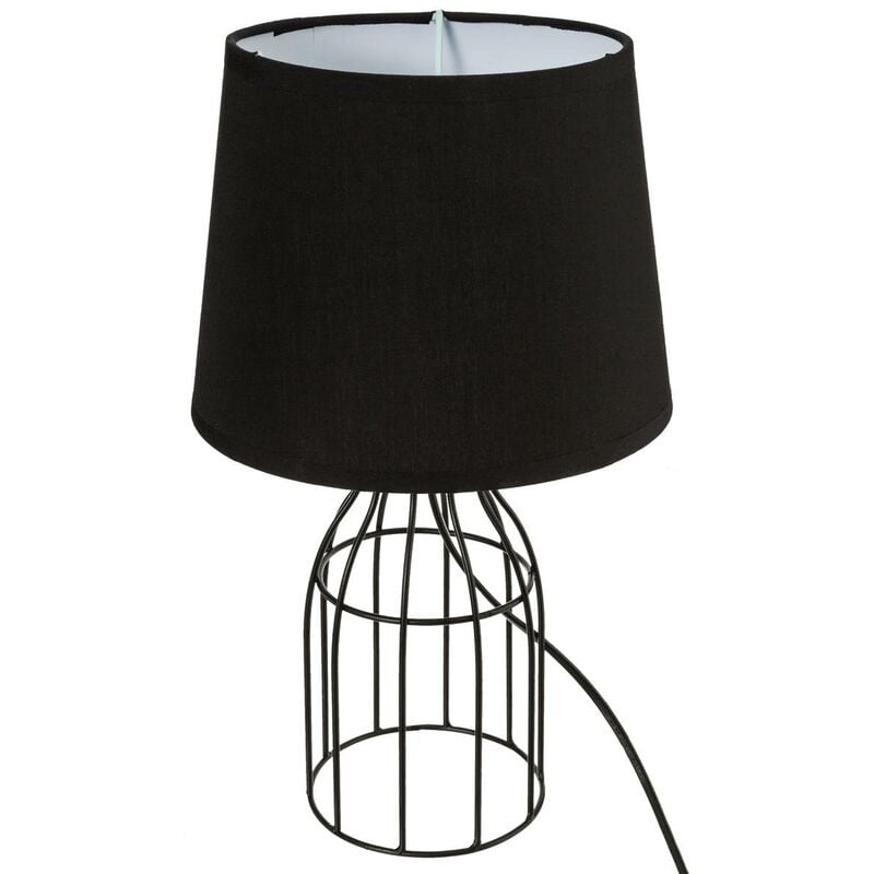 foto del prodotto atmosphera lampada a filo moca in metallo nero h35cm tondo cr ateur d int rieur
