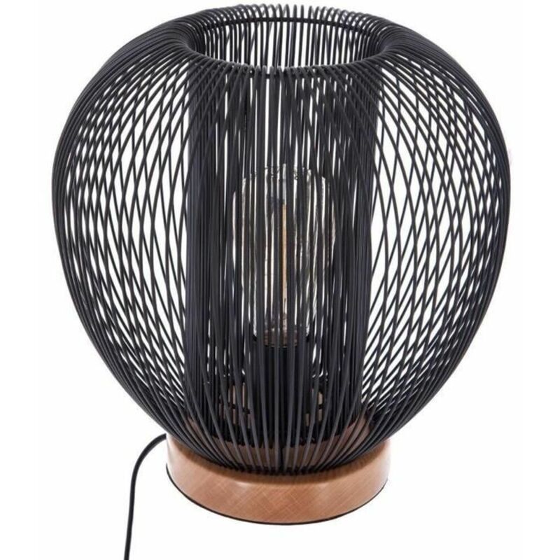 foto del prodotto atmosphera - lampada a filo noda in metallo nero h27cm cr ateur d'int rieur