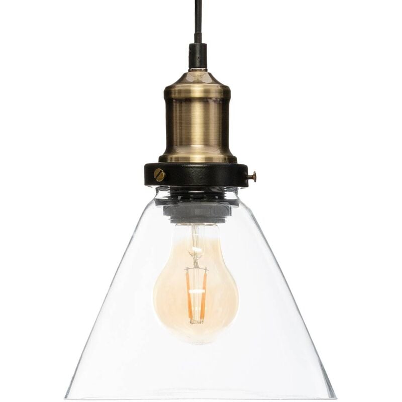 foto del prodotto atmosphera lampada a sospensione alak in vetro d18cm cr ateur d int rieur