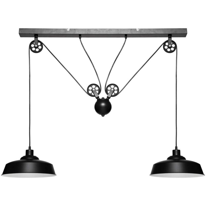 foto del prodotto atmosphera lampada a sospensione in metallo nero ezio l120cm cr ateur d int rieur