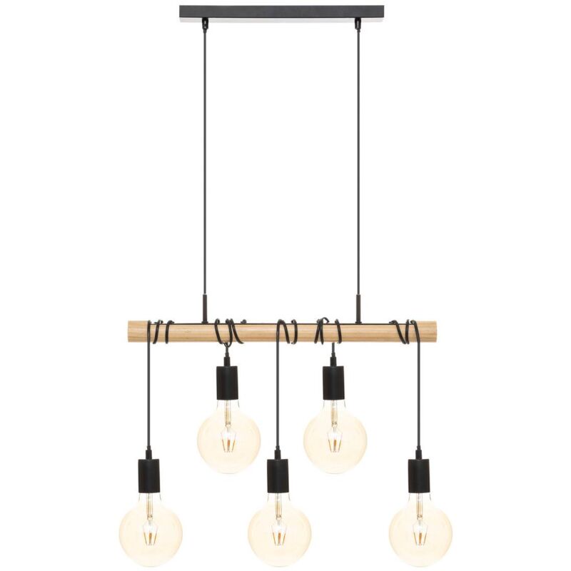 foto del prodotto atmosphera lampada a sospensione in metallo nero jake h120cm cr ateur d int rieur