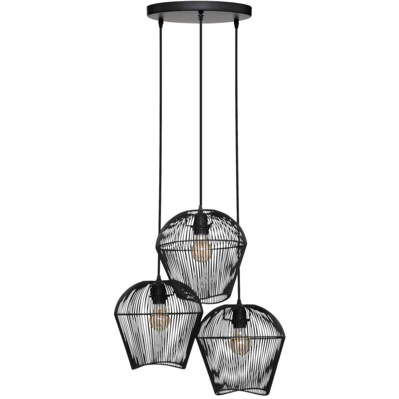 foto del prodotto atmosphera lampada a sospensione in metallo nero jena d26cm cr ateur d int rieur