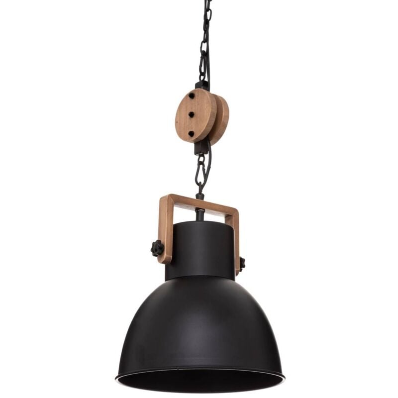 foto del prodotto atmosphera lampada a sospensione in metallo nero silas d23cm cr ateur d int rieur