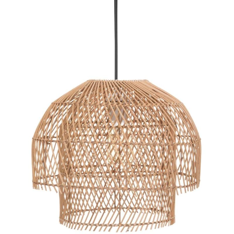 foto del prodotto atmosphera lampada a sospensione kery in rattan d38cm cr ateur d int rieur