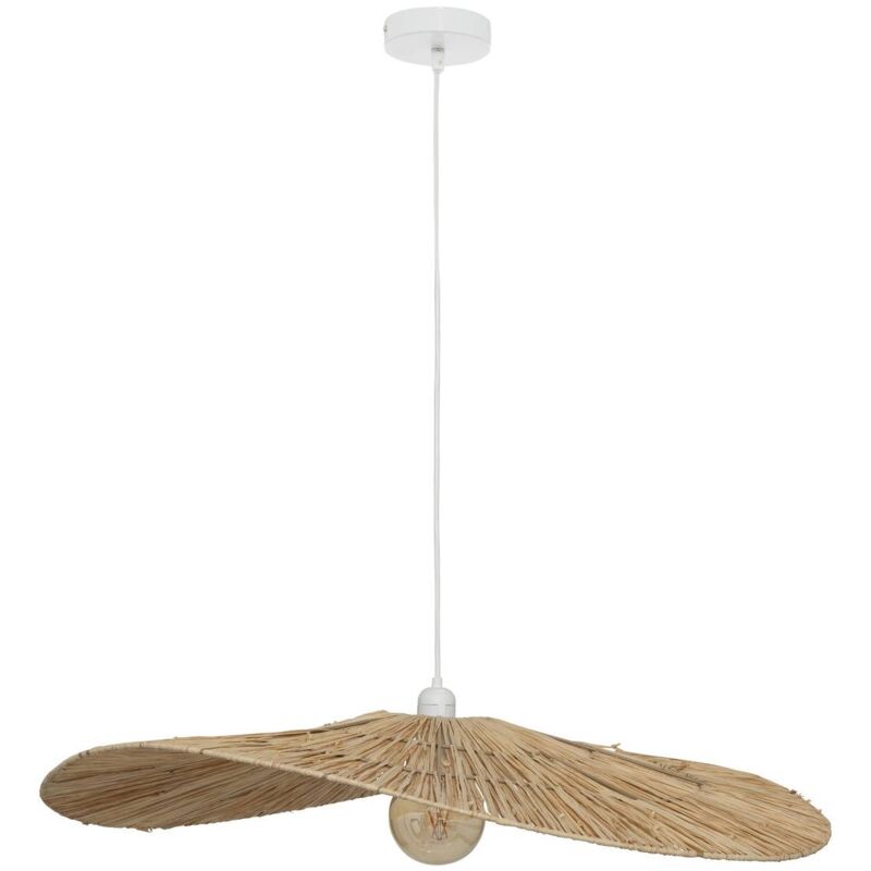 foto del prodotto atmosphera lampada a sospensione orane in rafia beige d78cm cr ateur d int rieur