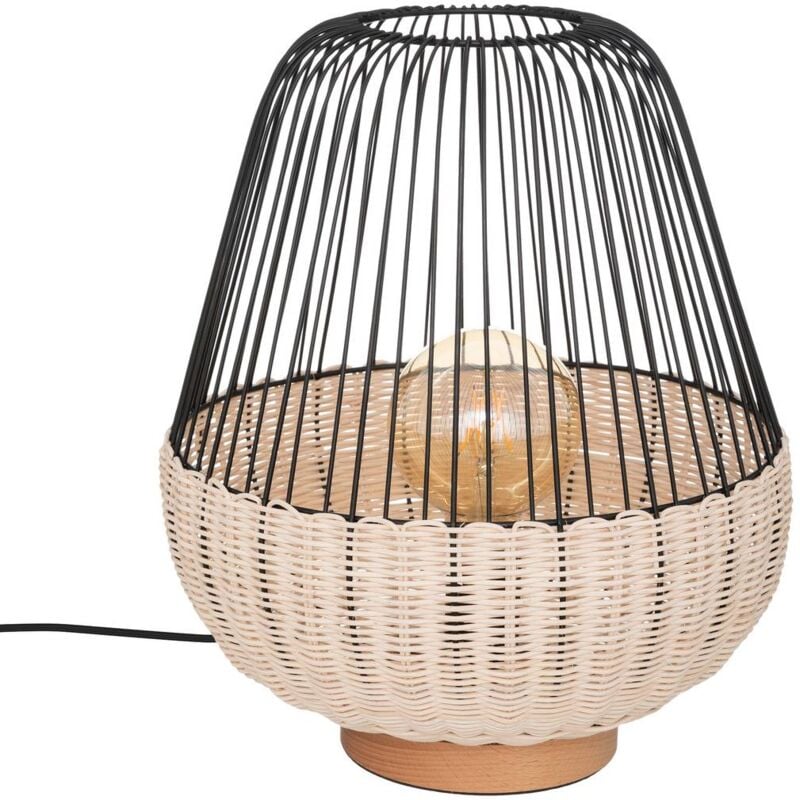 foto del prodotto atmosphera lampada anea faggio nero h35,5 cm cr ateur d int rieur