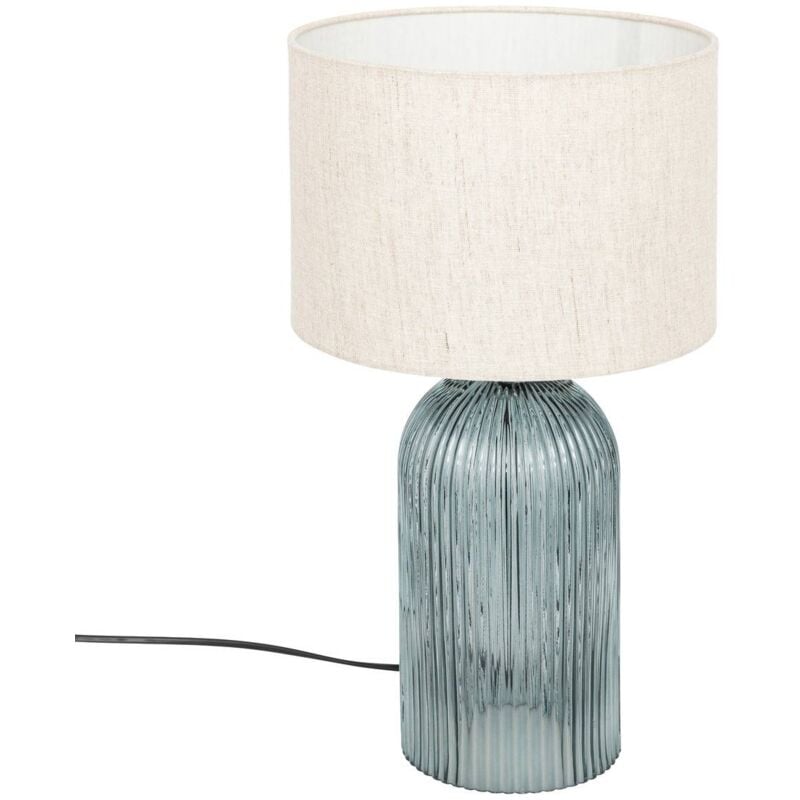 foto del prodotto atmosphera lampada da tavolo mati in vetro blu h42cm cr ateur d int rieur