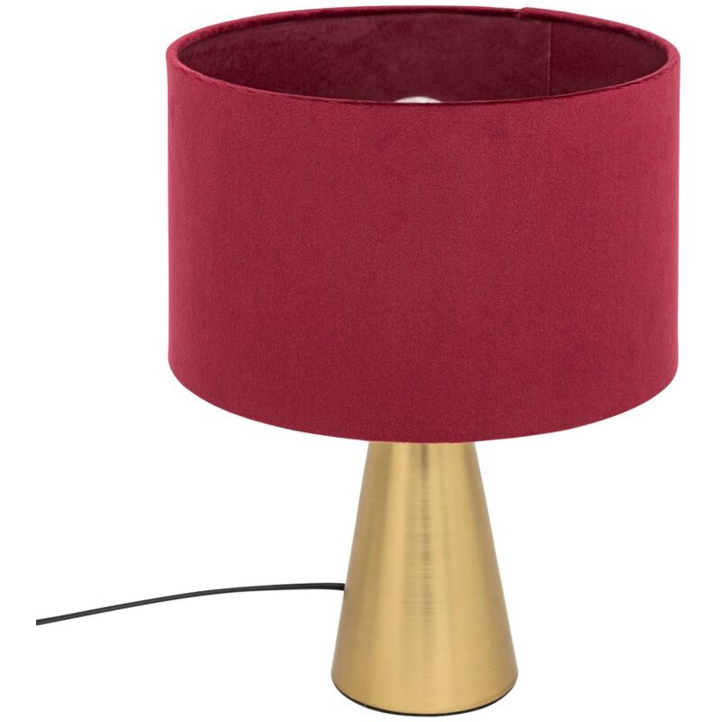 foto del prodotto atmosphera lampada da tavolo siana velours rosso rubino h35cm cr ateur d int rieur