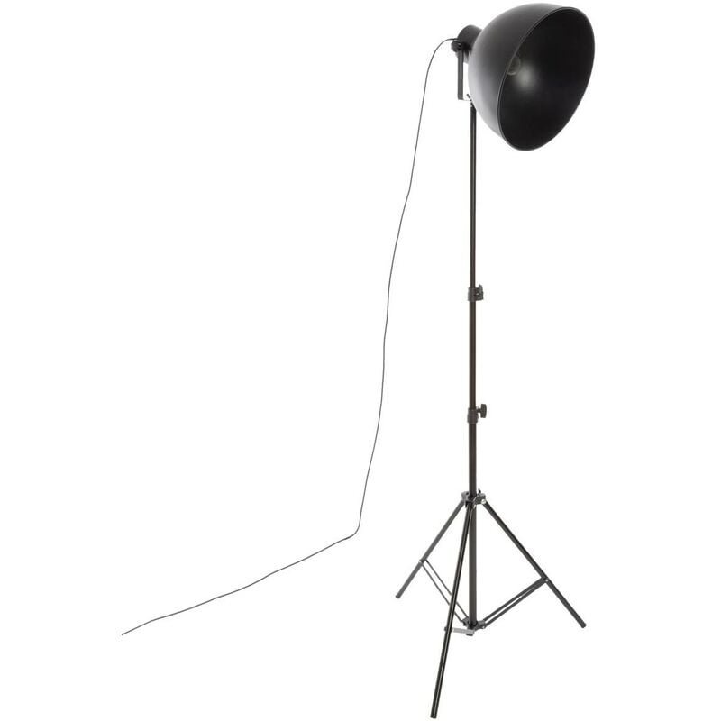 foto del prodotto atmosphera - lampada da terra a treppiede basalt in metallo nero h175cm cr ateur d'int rieur