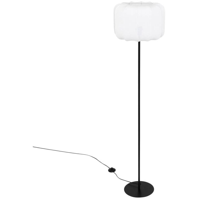 foto del prodotto atmosphera lampada da terra tobie in cotone bianco e nero h150cm cr ateur d int rieur