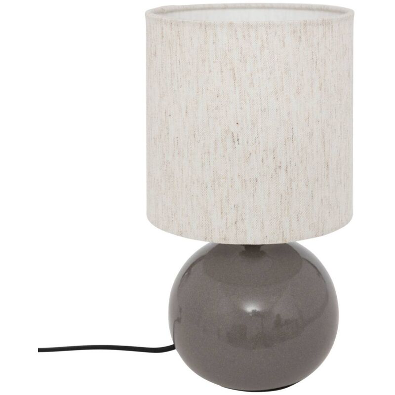 foto del prodotto atmosphera lampada gaia in cotone h26,5 cm grigio cr ateur d int rieur