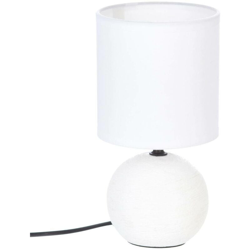 foto del prodotto atmosphera lampada in ceramica tim o bianca striata h25cm cr ateur d int rieur