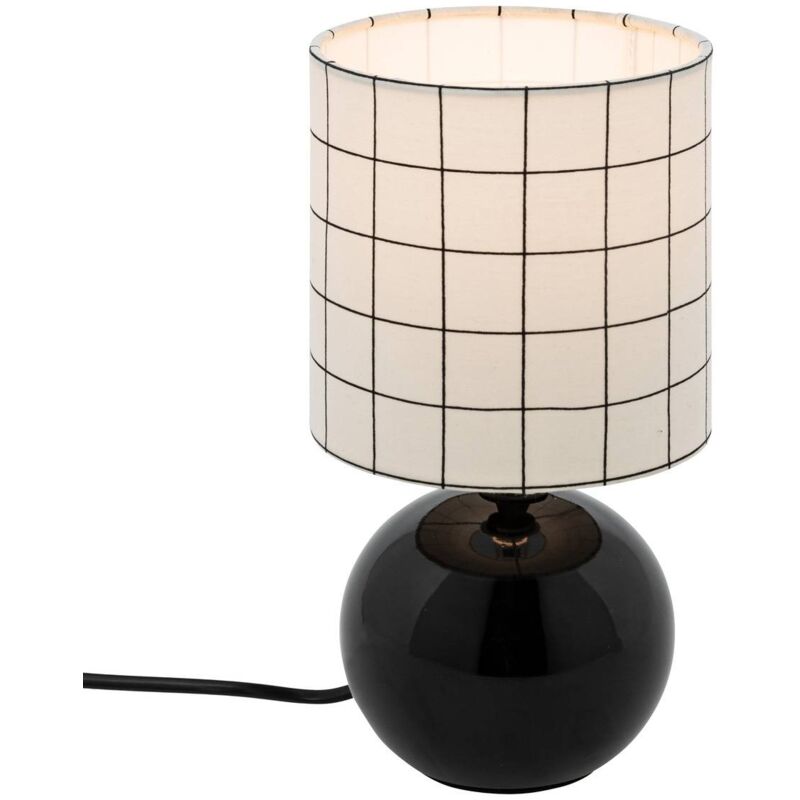 foto del prodotto atmosphera lampada in ceramica tim o motivo nero h25cm cr ateur d int rieur