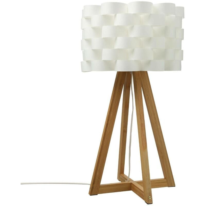 foto del prodotto atmosphera - lampada moki in bambù bianco h55cm cr ateur d'int rieur