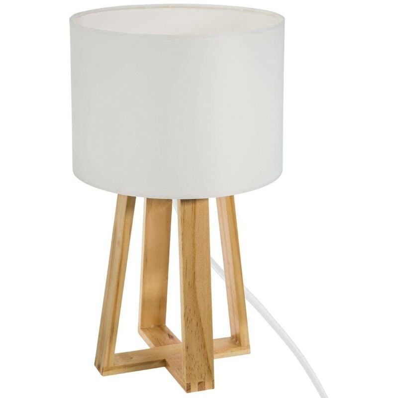 foto del prodotto atmosphera lampada molu in legno bianco h35cm cr ateur d int rieur