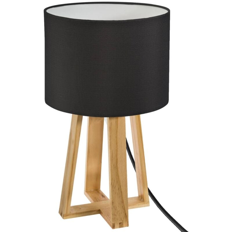 foto del prodotto atmosphera lampada molu in legno nero h35cm cr ateur d int rieur