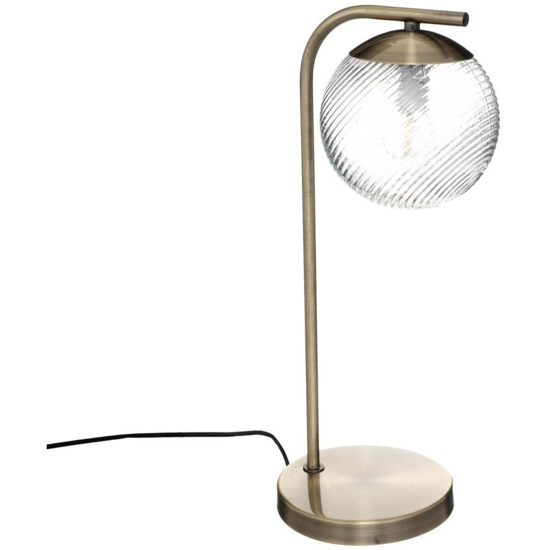foto del prodotto atmosphera lampada rotonda, vetro dorato h45cm cr ateur d int rieur