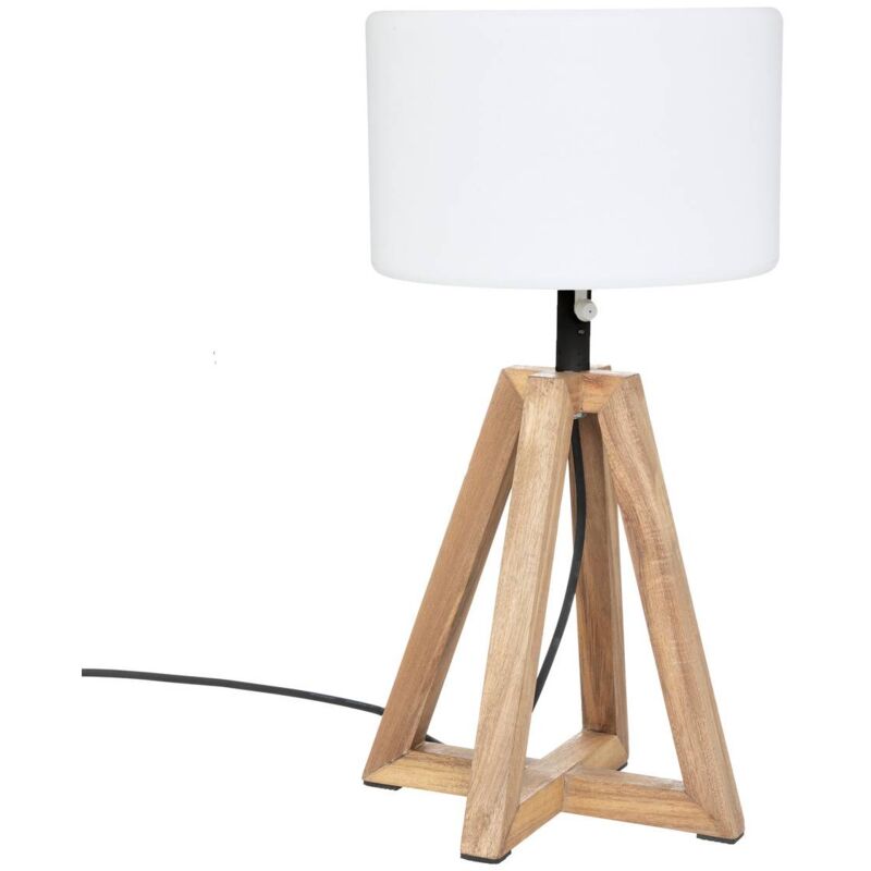 foto del prodotto atmosphera lampade da esterno matia in acacia h59cm cr ateur d int rieur