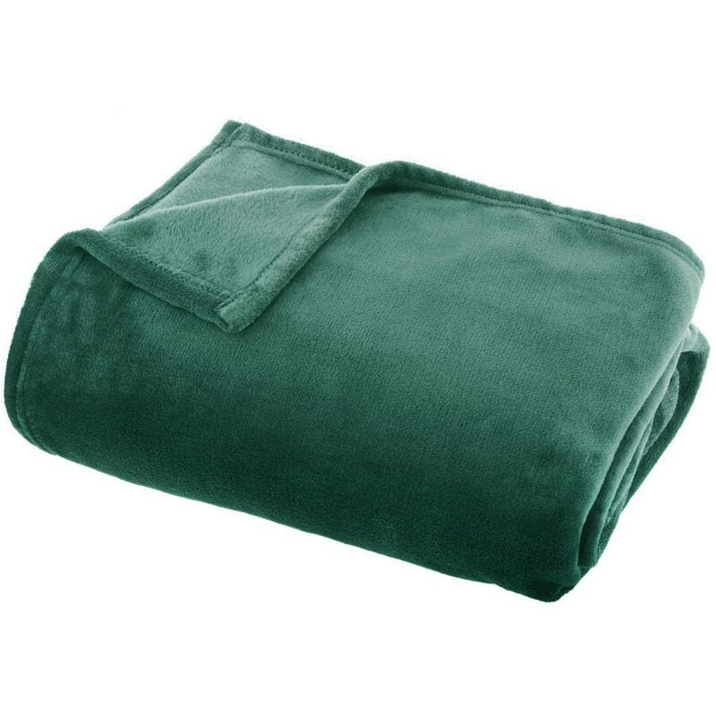 foto del prodotto atmosphera lancio in flanella verde 125x150cm cr ateur d int rieur