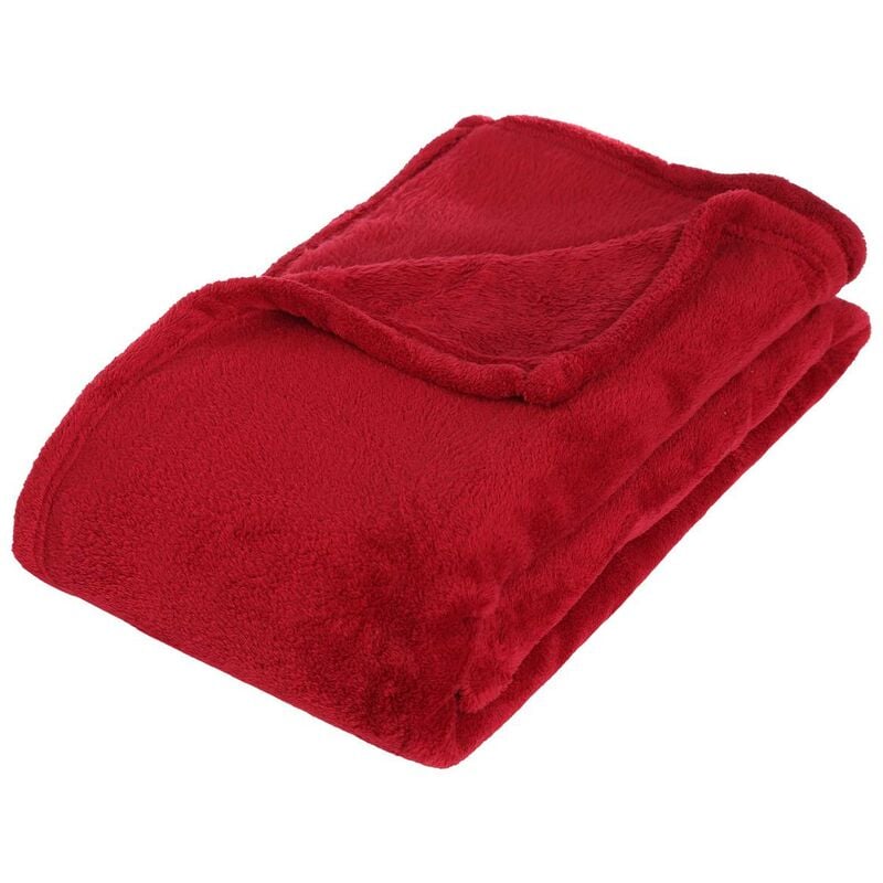 foto del prodotto atmosphera lancio in microfibra rosso 125x150cm cr ateur d int rieur
