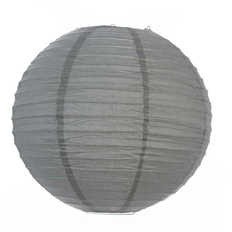 foto del prodotto atmosphera lanterna a sfera di carta d35cm grigio antracite cr ateur d int rieur