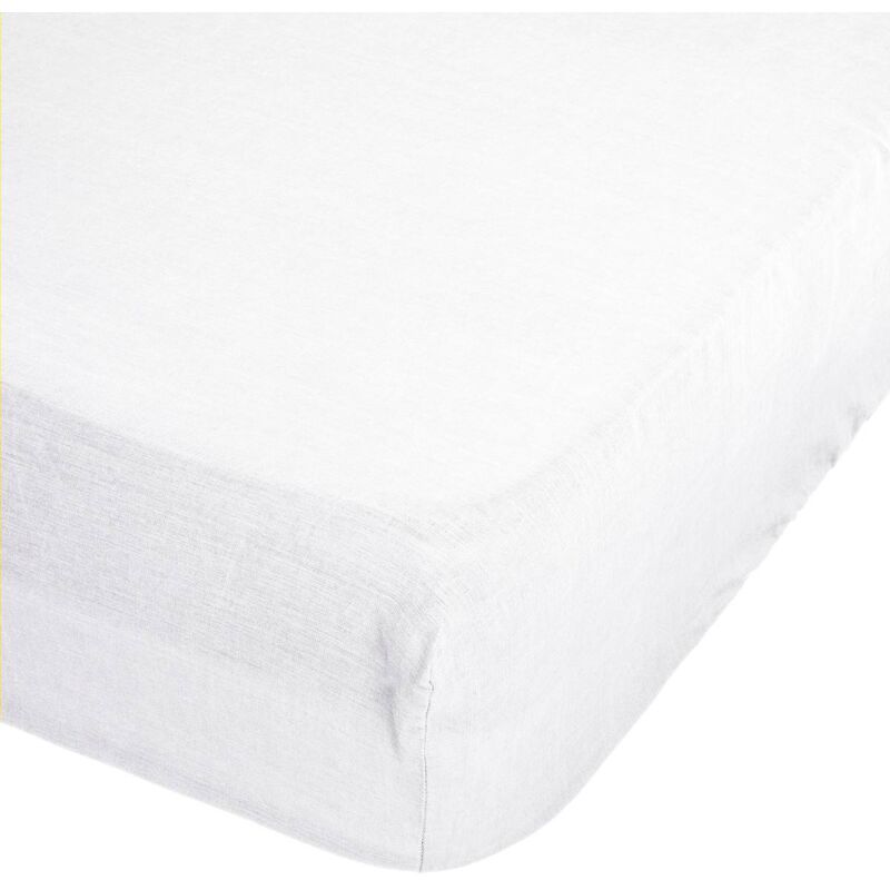 foto del prodotto atmosphera lenzuolo matrimoniale linah in lino lavato bianco avorio 140x190cm cr ateur d int rieur