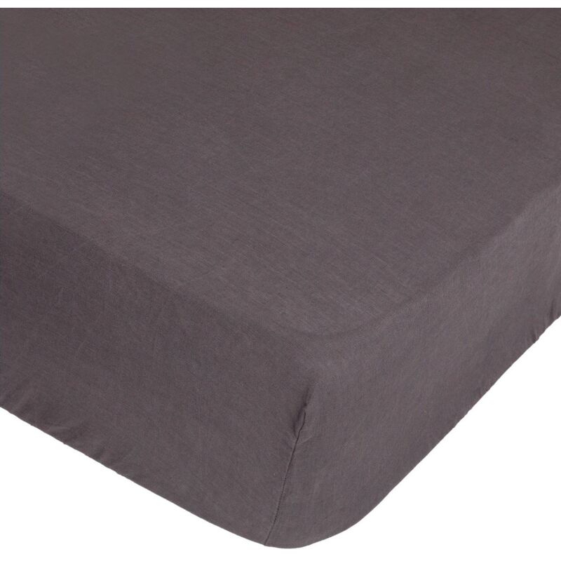 foto del prodotto atmosphera lenzuolo matrimoniale linah in lino lavato grigio ardesia 140x190cm cr ateur d int rieur