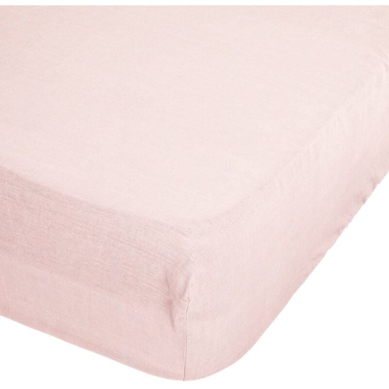 foto del prodotto atmosphera lenzuolo matrimoniale linah in lino lavato rosa 160x200cm cr ateur d int rieur