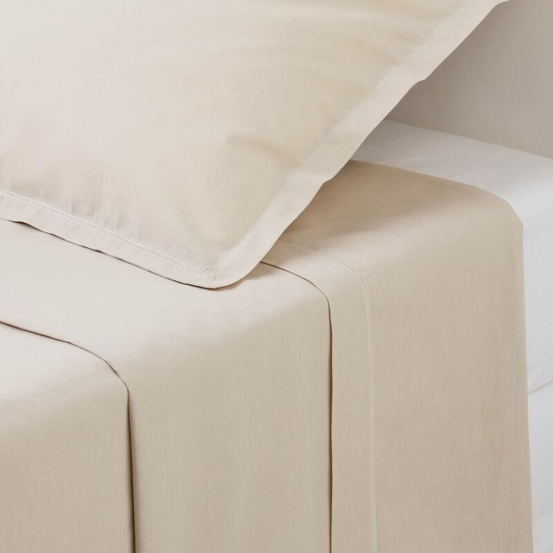 foto del prodotto atmosphera lenzuolo piatto carina in cotone beige 240x290cm cr ateur d int rieur