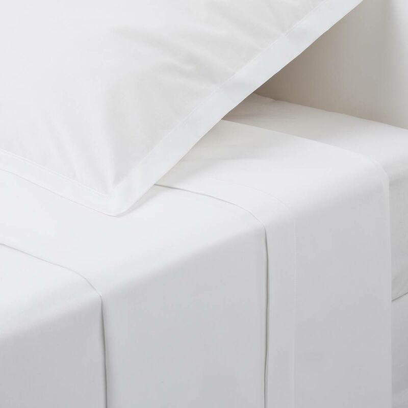 foto del prodotto atmosphera lenzuolo piatto carina in cotone bianco 240x290cm cr ateur d int rieur