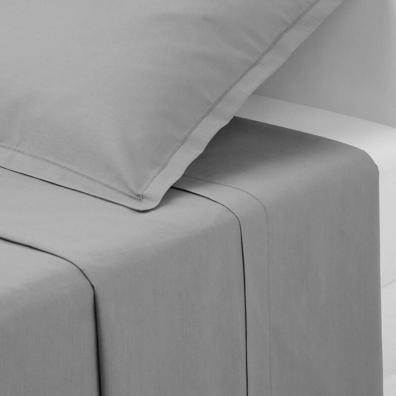 foto del prodotto atmosphera lenzuolo piatto carina in cotone grigio 240x290cm cr ateur d int rieur