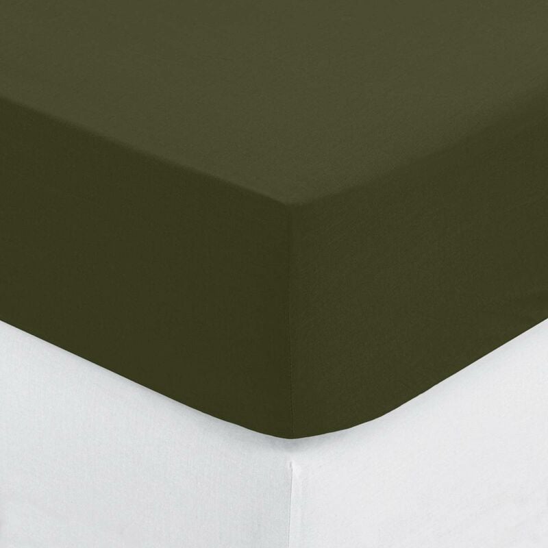 foto del prodotto atmosphera - lenzuolo teso carina in cotone 140x190cm verde cachi cr ateur d'int rieur