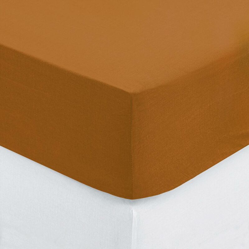 foto del prodotto atmosphera lenzuolo teso carina in cotone 90x190cm senape cr ateur d int rieur