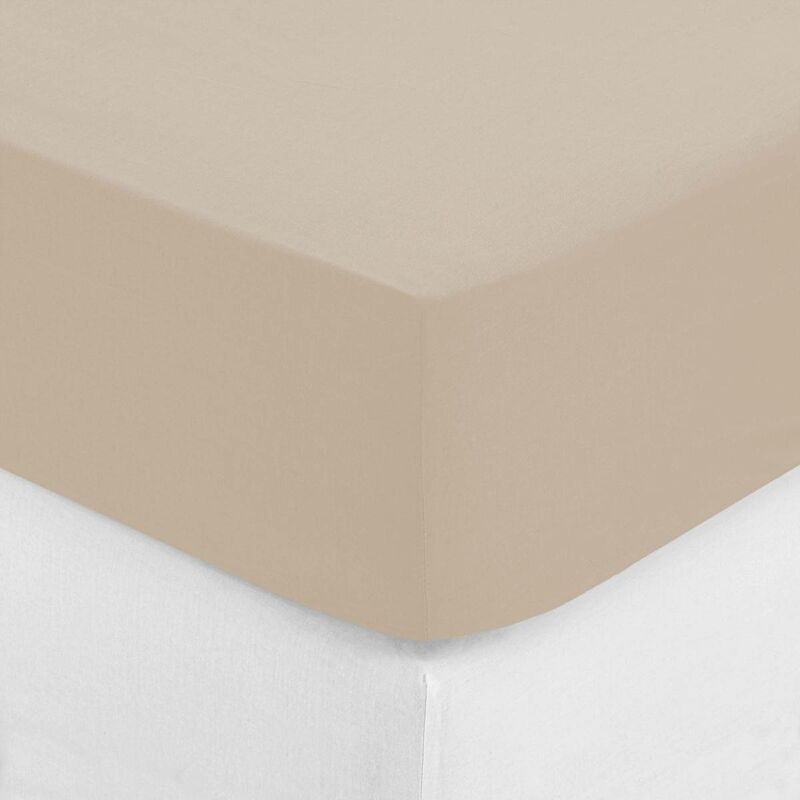 foto del prodotto atmosphera lenzuolo teso carina in cotone beige 160x200cm cr ateur d int rieur