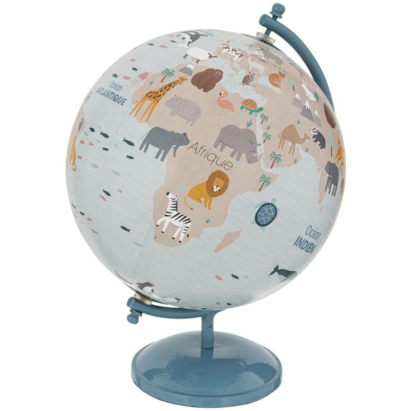 foto del prodotto atmosphera mappamondo in metallo d20cm blu cr ateur d int rieur