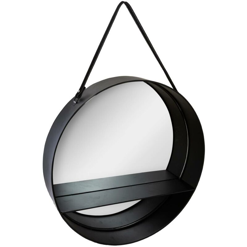 foto del prodotto atmosphera mensola a specchio ceinture in metallo nero d55cm cr ateur d int rieur