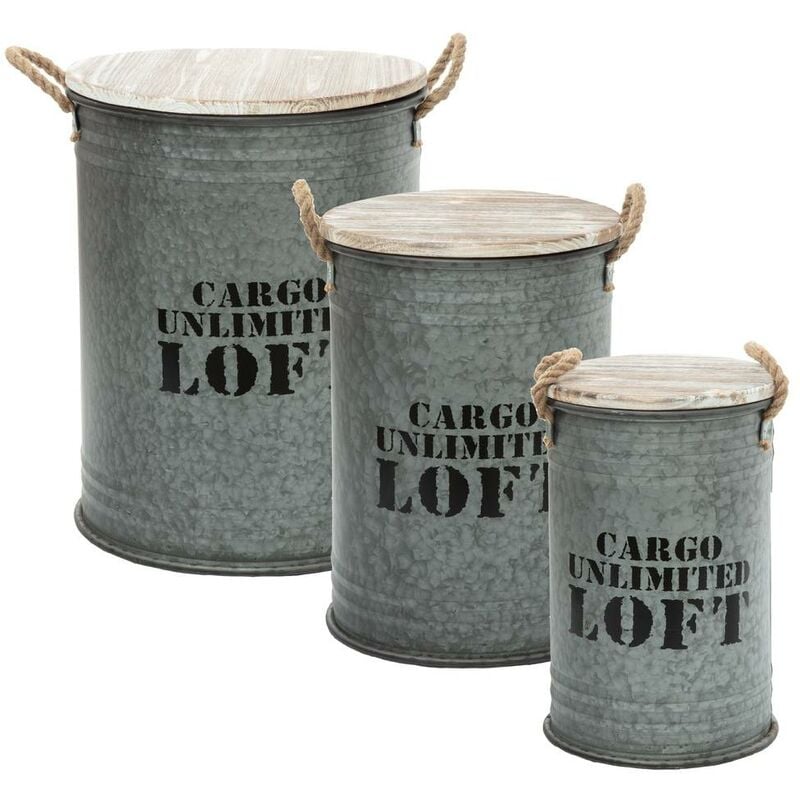 foto del prodotto atmosphera metallo sicuro tin x 3 loft cr ateur d int rieur
