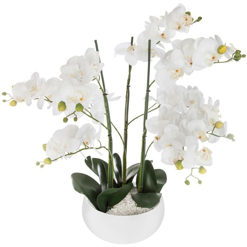 foto del prodotto atmosphera orchidea artificiale in ceramica bianca h65cm cr ateur d int rieur