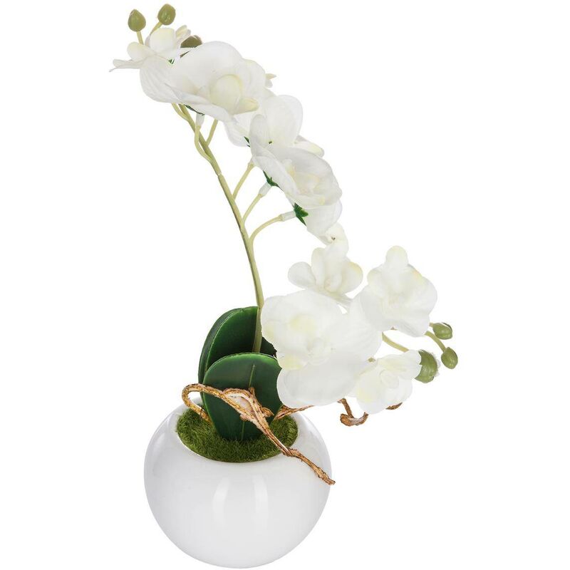 foto del prodotto atmosphera orchidea artificiale in ceramica h25cm bianco cr ateur d int rieur